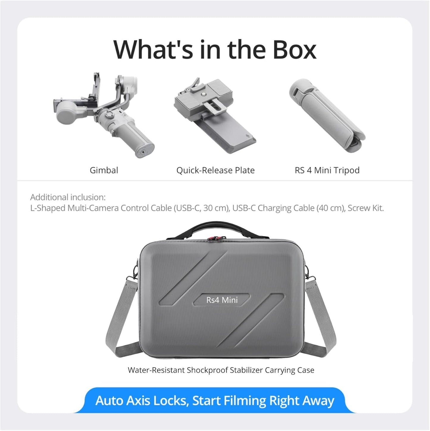 Gimbal Stabilizer with Auto Axis Locks