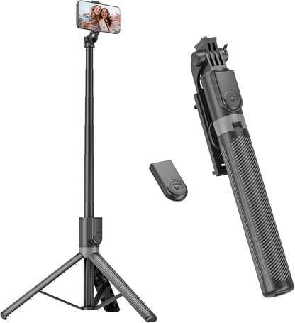 Phone Tripod & Selfie Stick, 180cm Aluminium All in One