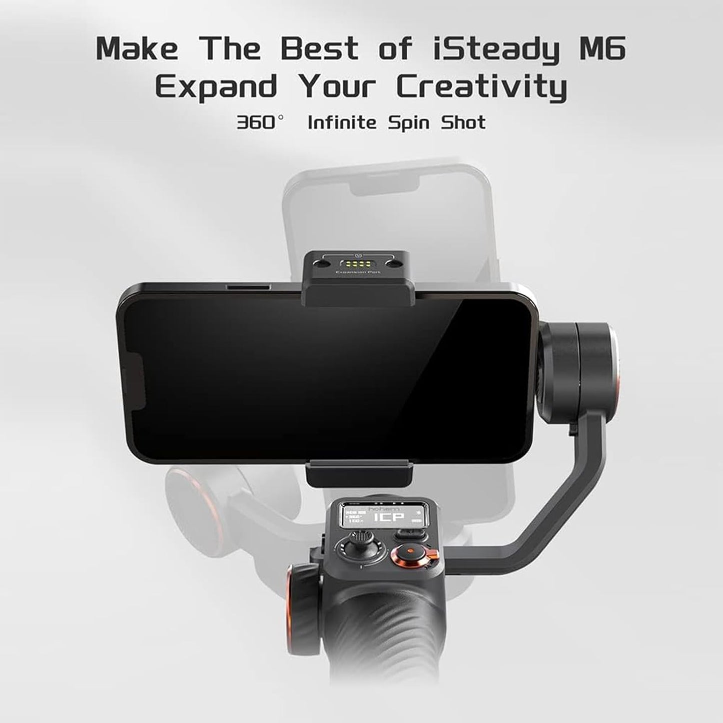 Portable Phone Vlog Gimbal with Magnetic Fill Light