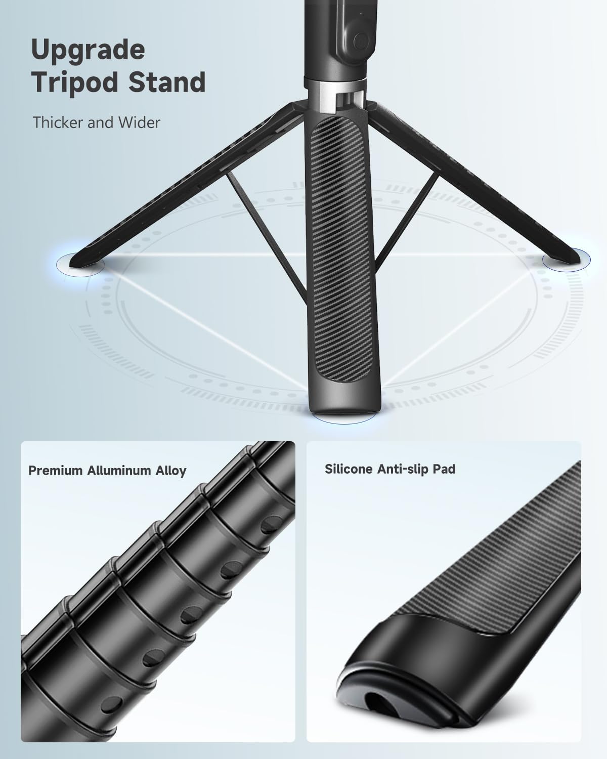 Phone Tripod & Selfie Stick, 180cm Aluminium All in One
