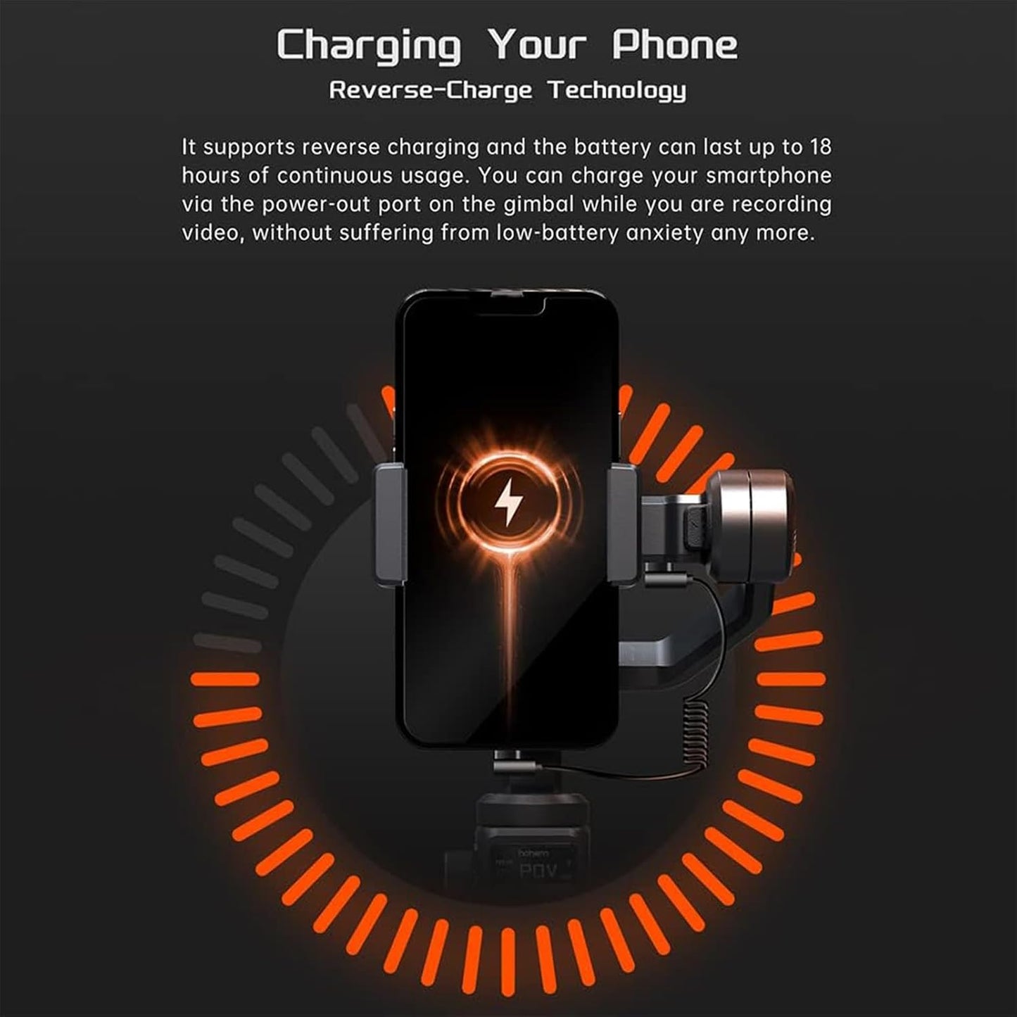 Portable Phone Vlog Gimbal with Magnetic Fill Light