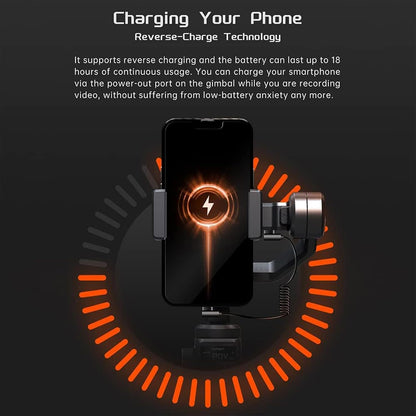 Portable Phone Vlog Gimbal with Magnetic Fill Light