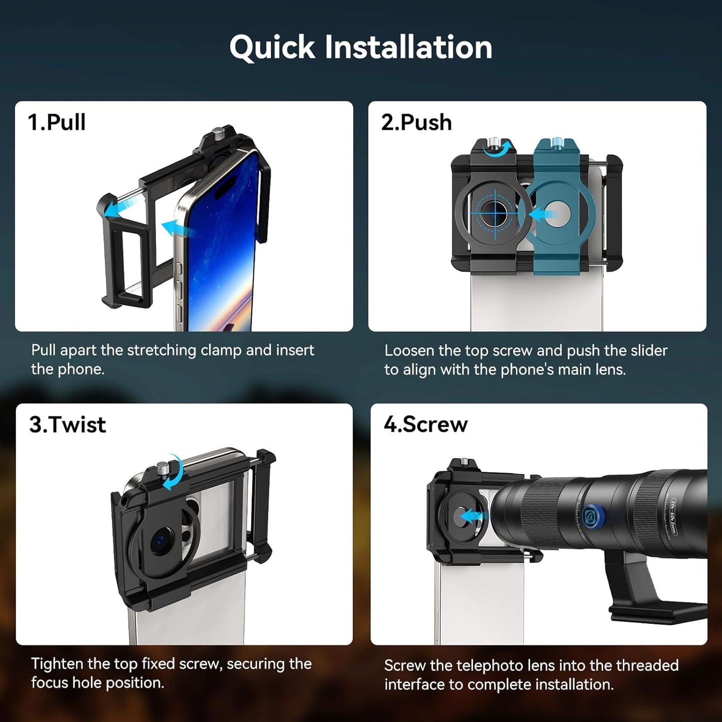 Zoom Telephoto Lens for Smartphones