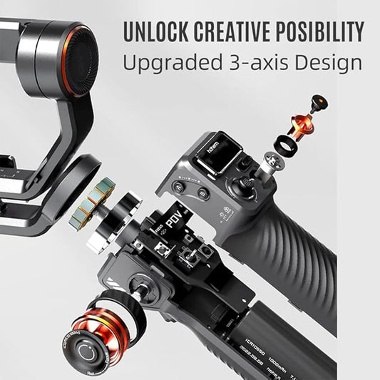 Portable Phone Vlog Gimbal with Magnetic Fill Light