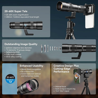 Zoom Telephoto Lens for Smartphones
